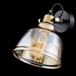 beżowy kinkiet w stylu nowoczesnym szklany klosz