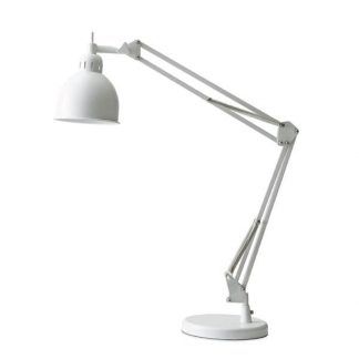 Biała lampa biurkowa Job - Frandsen Lighting - regulowane ramię, matowa