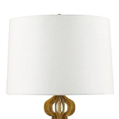 Biały klasyczny abażur lampy stołowej do sypialni