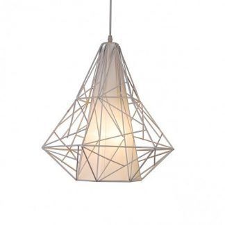 druciana lampa wisząca o ciekawym designerskim kształcie