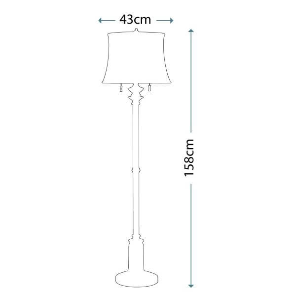 Lampa podłogowa Stateroom - kolor biały, mosiądz, złoty - FE/STATERM FL BB