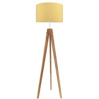 Lampa podłogowa Elegance - kolor brązowy, żółty - MUSZTARD-BR-FL