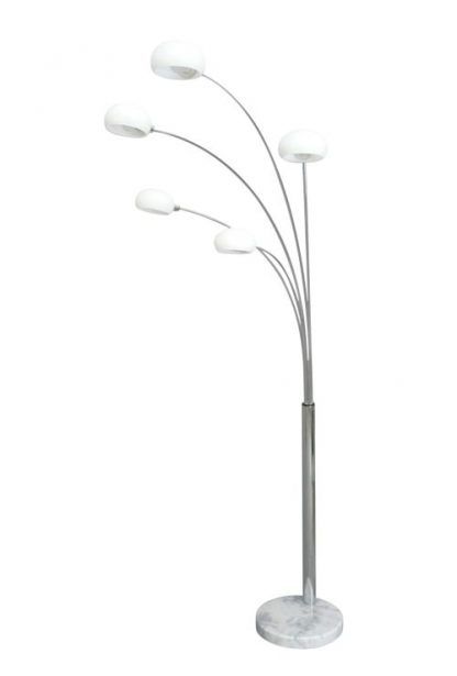 Lampa podłogowa Venti - kolor biały, srebrny - TS-5805-G (WHITE)