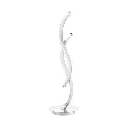 lampa stojąca ledowa ciekawy design - srebrna