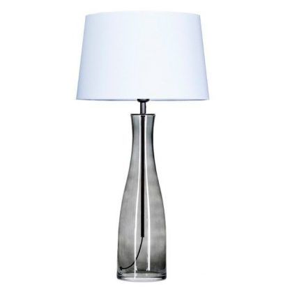 Lampa stołowa Amsterdam  - kolor biały, transparentny, Szary - L211174228