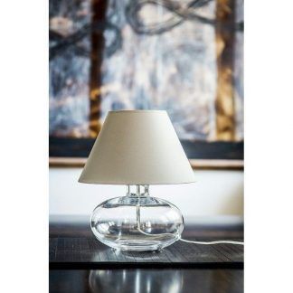Lampa stołowa Bergen  - kolor biały, transparentny - L007071111