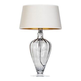 Lampa stołowa Bristol  - kolor beżowy, transparentny, złoty, Szary - L046311503