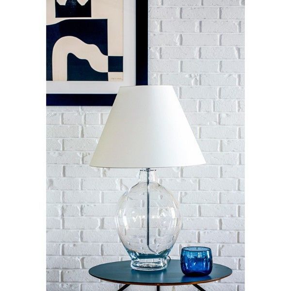 Lampa stołowa Capri - kolor biały, transparentny - L014041312