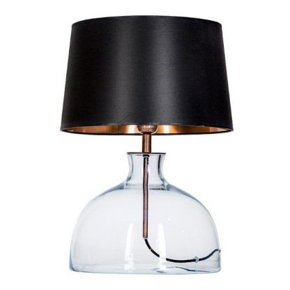 Lampa stołowa Haga  - kolor miedź, transparentny, Czarny - L212180260