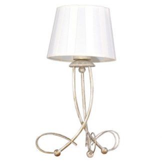 Lampa stołowa Sofia  - kolor biały, złoty - K-4083