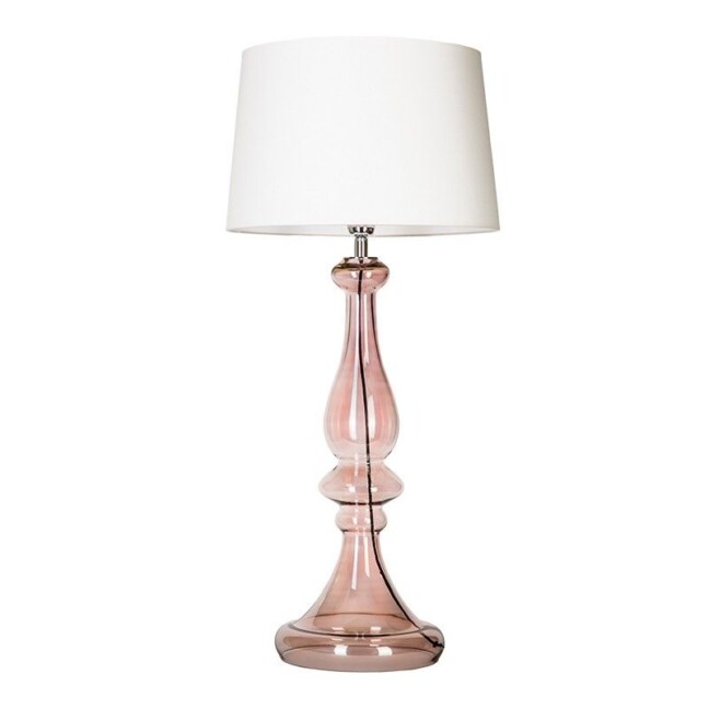 lampa stołowa w stylu francuskim biały abażur