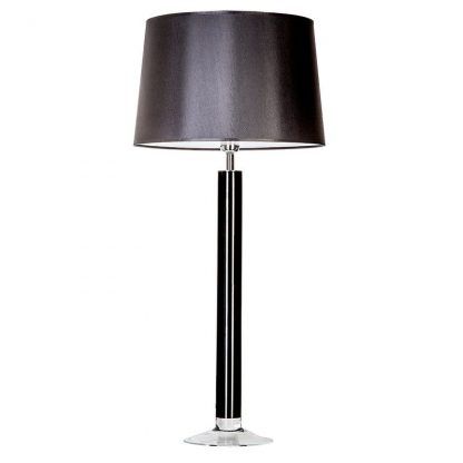 lampa stołowa wysoka na cienkiej podstawie ze szkła