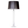 lampa stołowa z bezbarwnego szkła do salonu