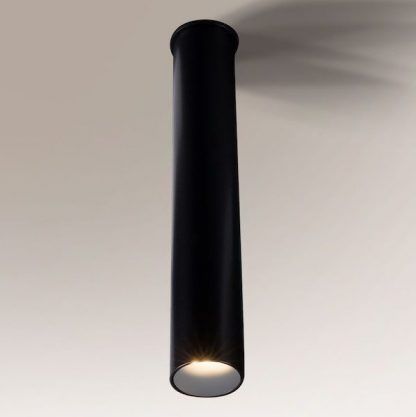 lampa sufitowa długa czarna tuba