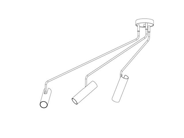 Lampa sufitowa Eye Super - kolor Czarny - 6497