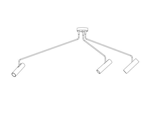 Lampa sufitowa Eye Super - kolor Czarny - 6497