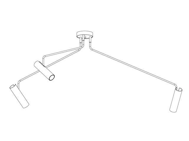 Lampa sufitowa Eye Super - kolor Czarny - 6497