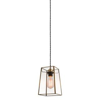 Lampa wisząca Beaumont - kolor mosiądz, transparentny - 60892