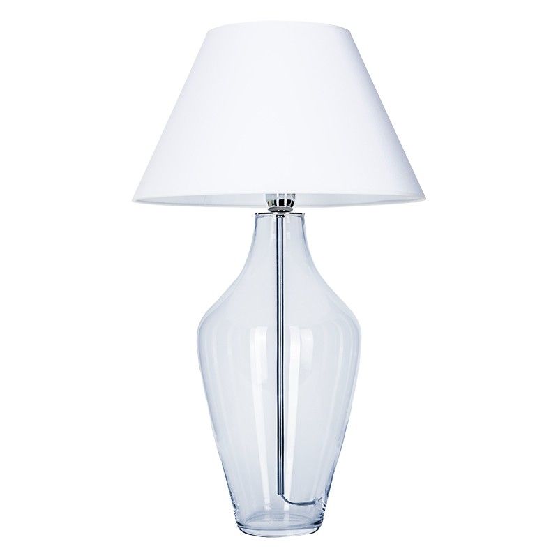 Lampa stołowa Valencia - kolor biały, transparentny - L010031215