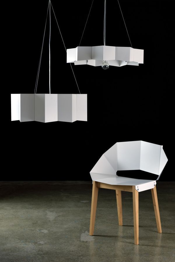 Biała lampa Big Star - Gie El Home - geometryczny klosz