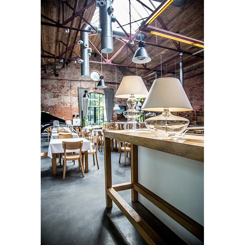 Lampa stołowa Madrid - kolor transparentny, czarny - L008031214