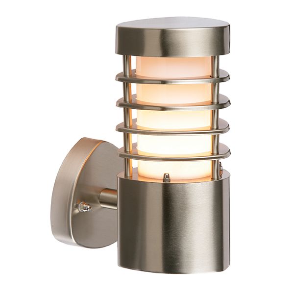 Lampa ścienna zewnętrzna w srebrnej oprawie