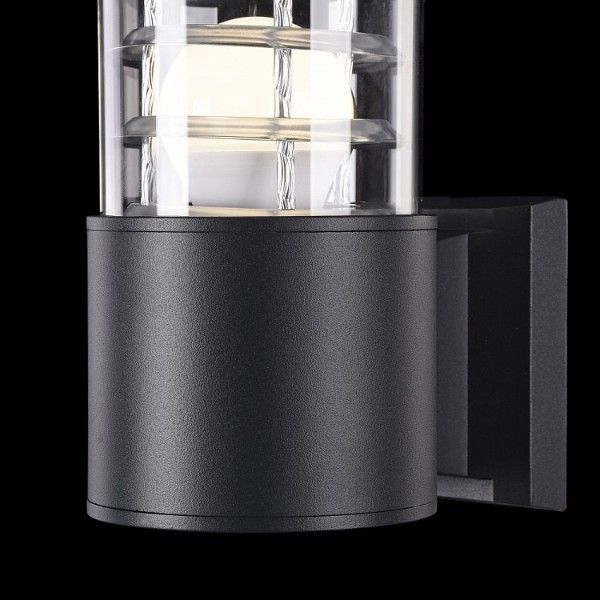 Kinkiet Bronx - kolor transparentny, Czarny - O576WL-01B
