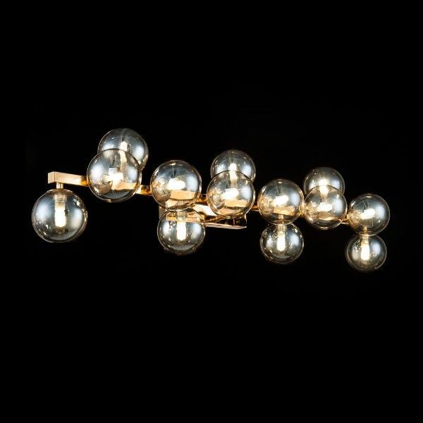 Kinkiet Dallas - kolor beżowy, transparentny, złoty - MOD547WL-13G