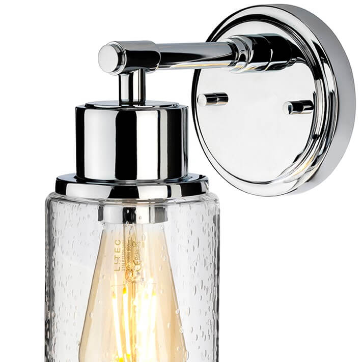 Kinkiet Morvah - kolor srebrny, transparentny - BATH/MORVAH1 PC