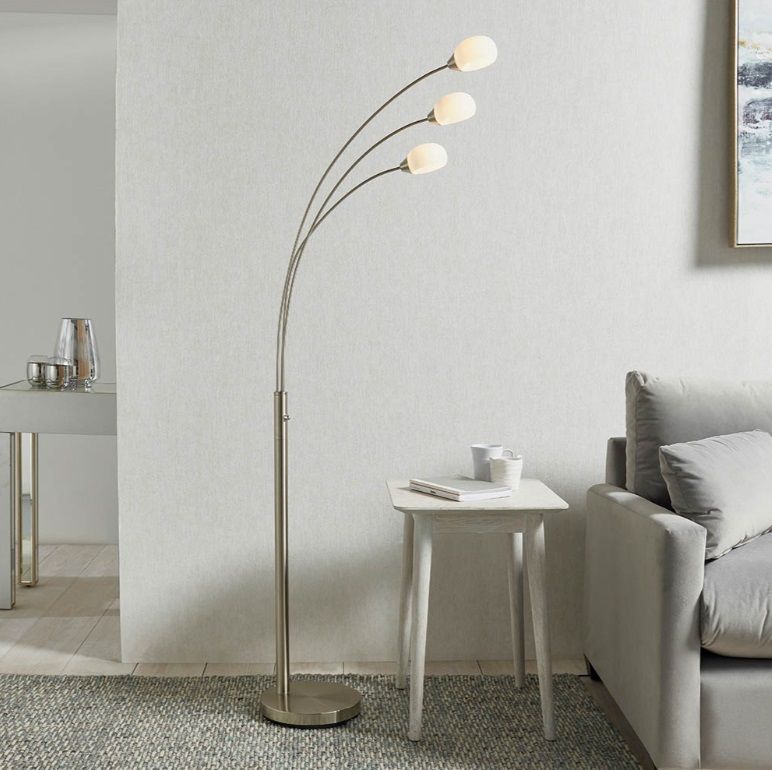 Lampa podłogowa Jaspa - kolor srebrny - 76568