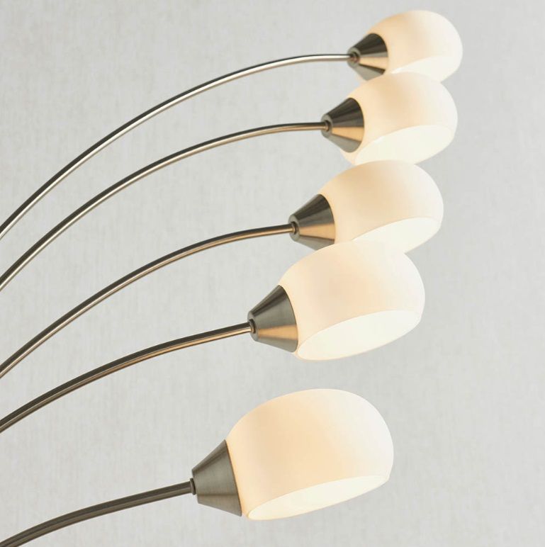 Lampa podłogowa Jaspa - kolor srebrny - 76568