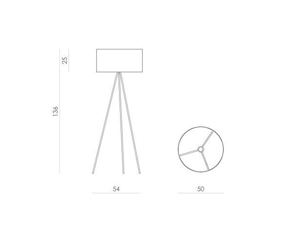 Lampa podłogowa Simple - kolor biały - LGH0521