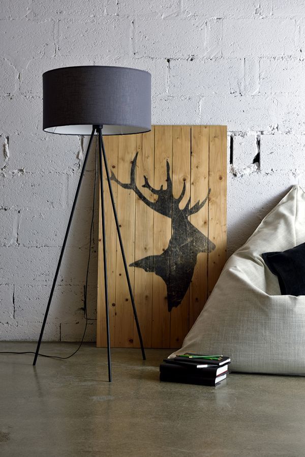 Lampa podłogowa Simple - kolor Szary - LGH0520