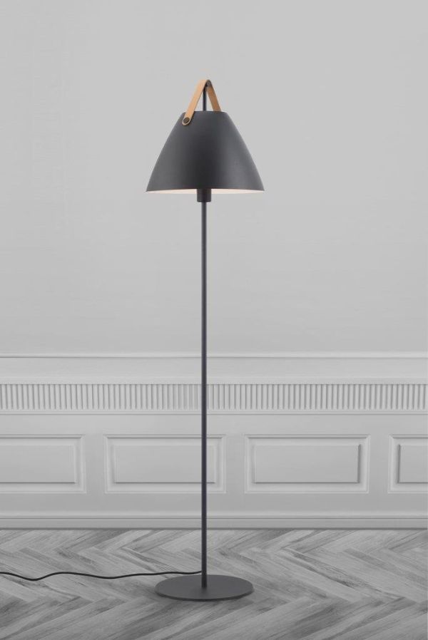 Lampa podłogowa Strap - kolor Czarny - 46234003