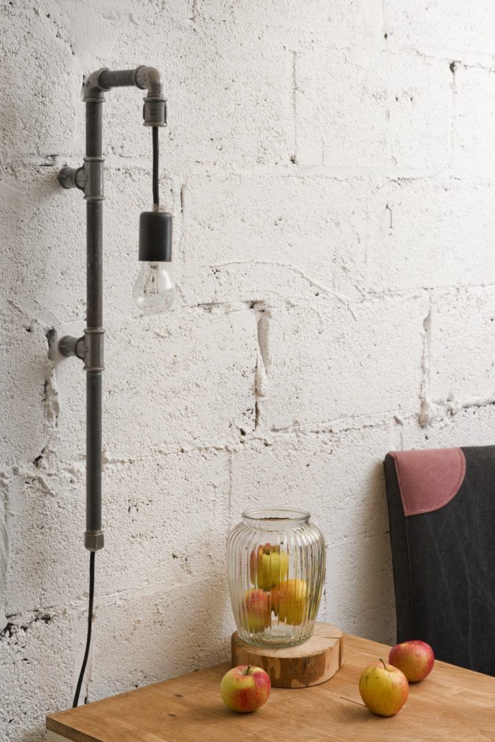 Lampa ścienna Wand - czarne rurki