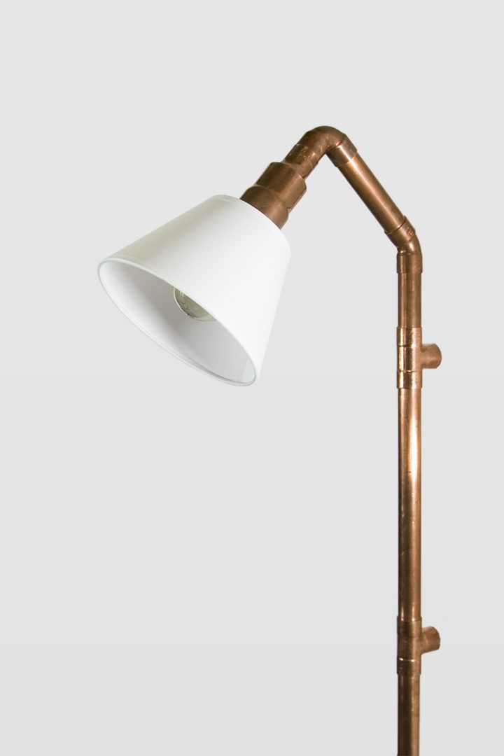 Lampa ścienna Wand - miedziana, z abażurem