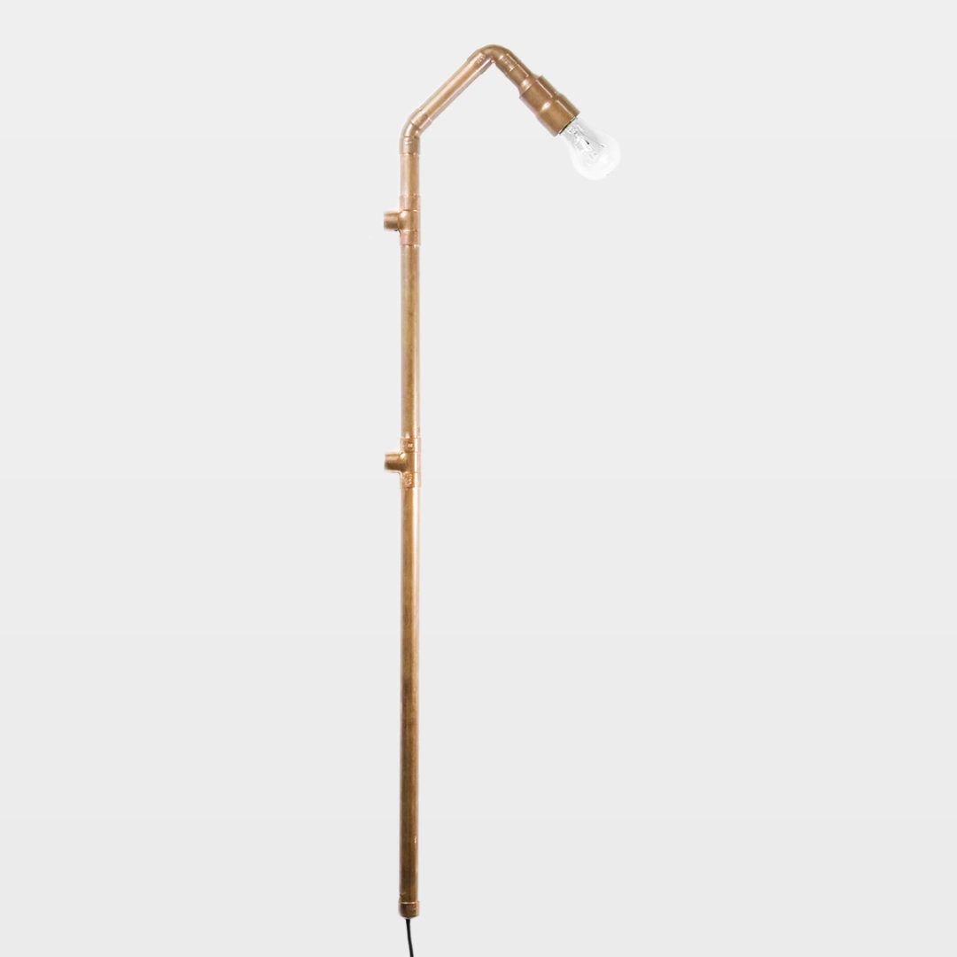 Lampa ścienna Wand - miedziana, z rurek