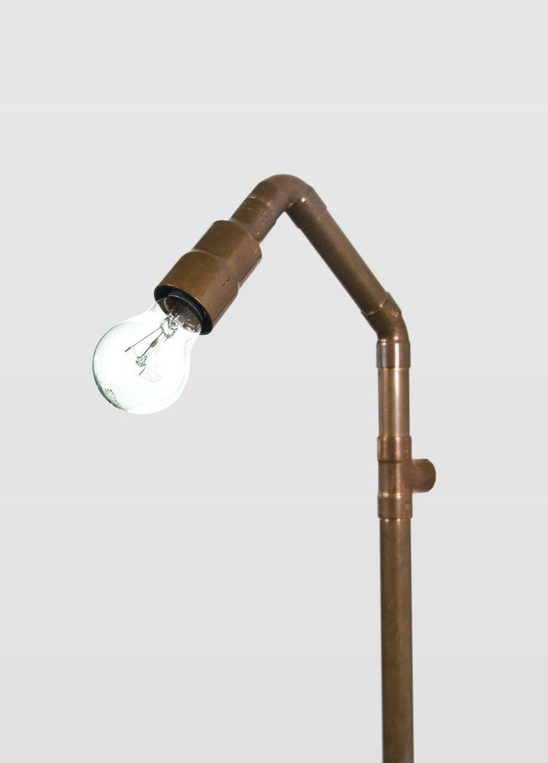 Lampa ścienna Wand - miedziana, z rurek