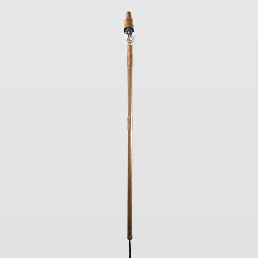 Lampa ścienna Wand - miedziana, z rurek