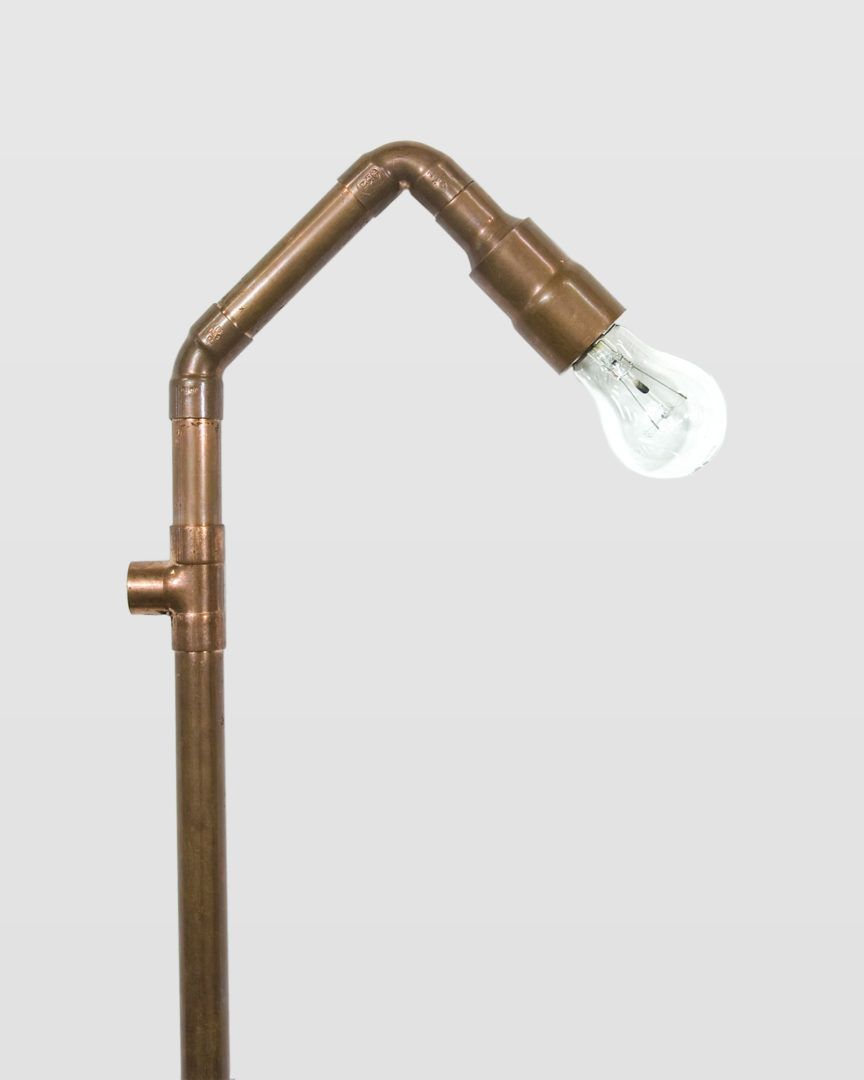 Lampa ścienna Wand - miedziana, z rurek
