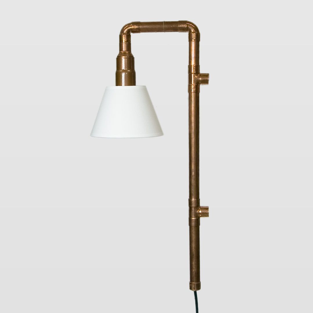 Lampa ścienna Wand - podstawa z rurek, biały abażur