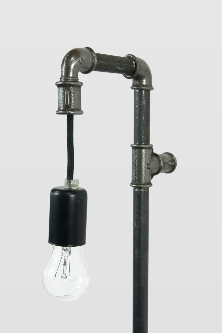 Lampa ścienna Wand - stalowa, z rurek, czarna