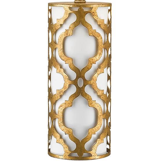Lampa stołowa Arabella - kolor beżowy, biały, złoty - GN/ARABELLA/TL/G