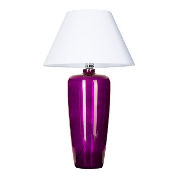 Lampa stołowa Bilbao - kolor biały, Fioletowy - L019711215