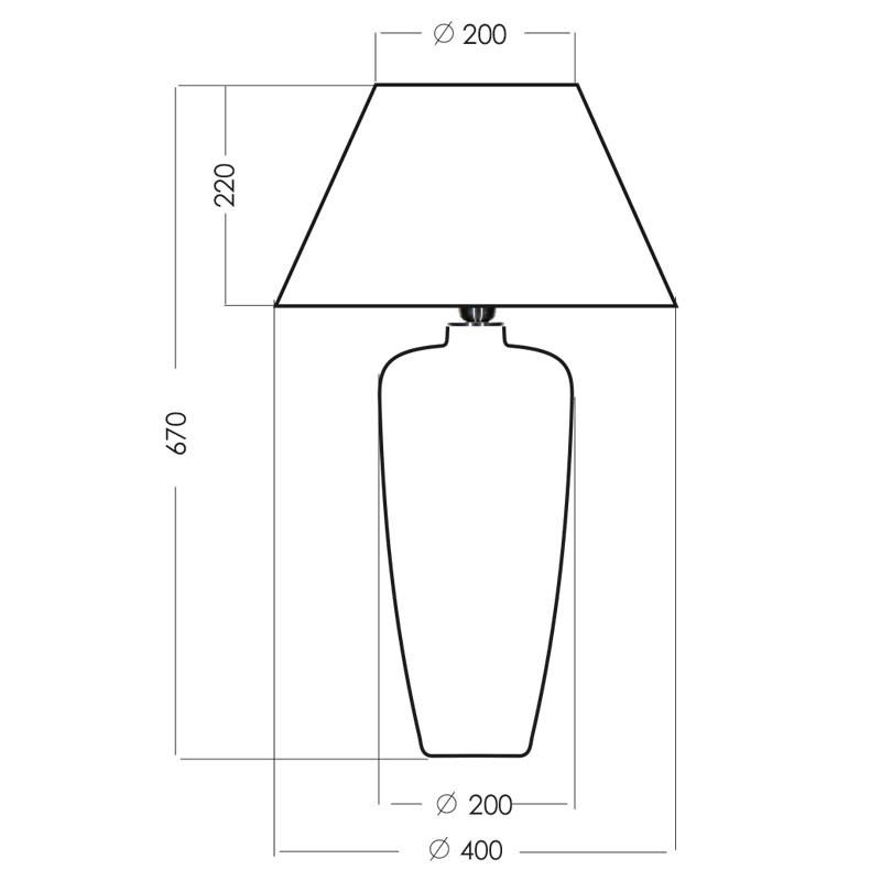Lampa stołowa Bilbao - kolor biały, Fioletowy - L019711215