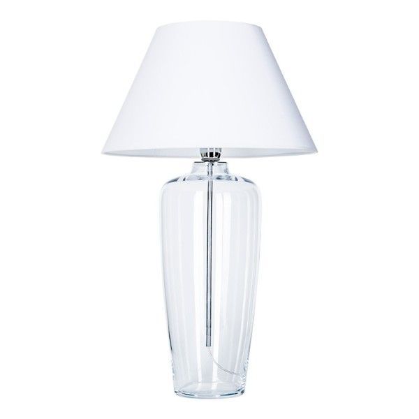 Lampa stołowa Bilbao - kolor biały, transparentny - L019031215