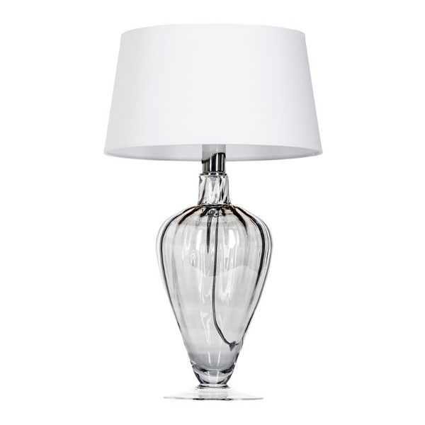 Lampa stołowa Bristol - kolor biały, transparentny, Szary - L046311501