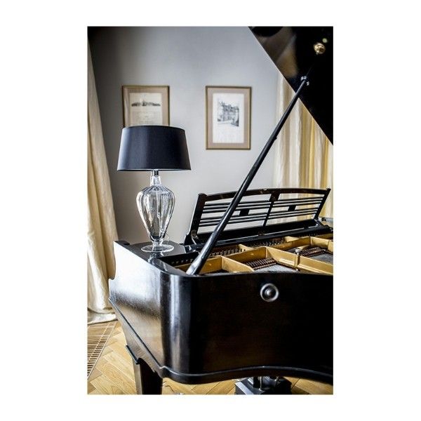 Lampa stołowa Bristol - kolor miedź, transparentny, Czarny - L046411502