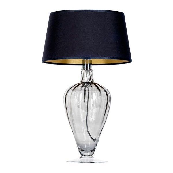 Lampa stołowa Bristol - kolor transparentny, złoty, Czarny, Szary - L046311514