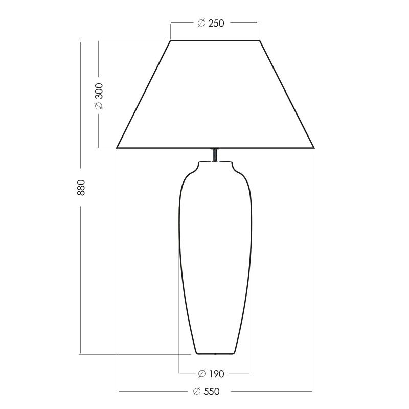 Lampa stołowa Cannes - kolor złoty, Czarny - L209062325